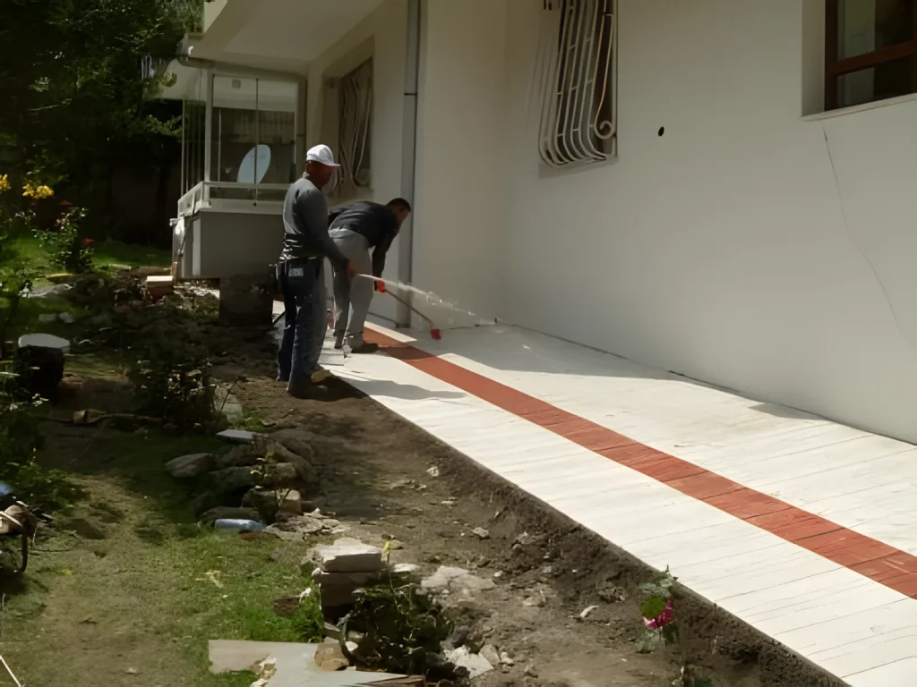 Bina çevresinde karo ve kilit taşı döşeme uygulaması (6)