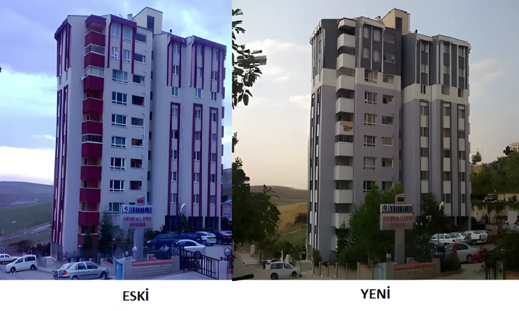 Gizem Sitesi mantolama öncesi ve sonrası