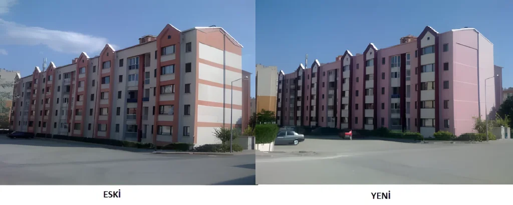 Özle İletişim Sitesi mantolama öncesi ve sonrası