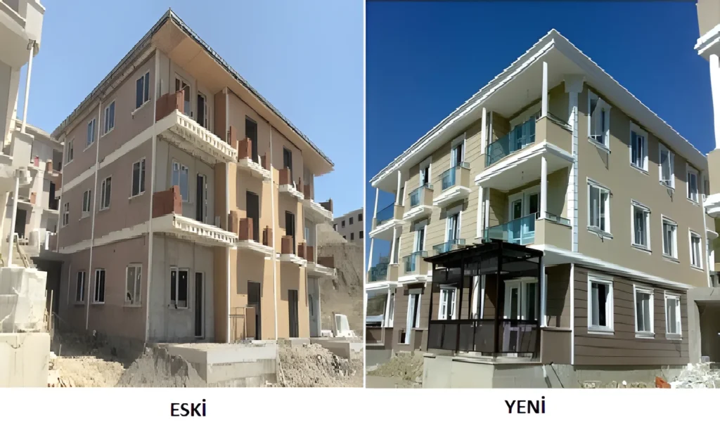 Sarot mantolama öncesi ve sonrası
