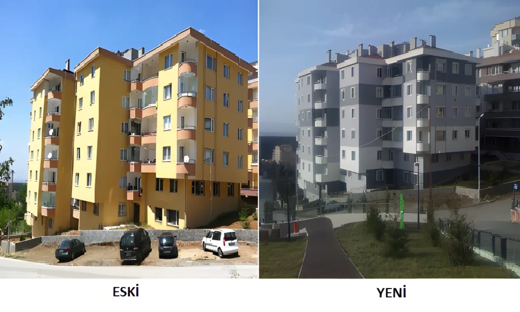 Şelale mantolama öncesi ve sonrası